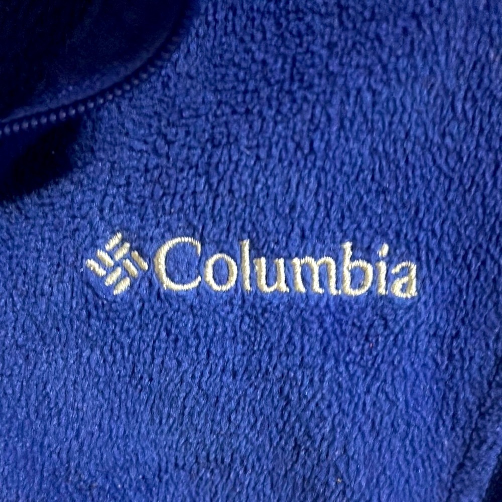 COLUMBIA‎ Sportswear Blue Basic Fitted Fleece Jacket Coat Womens Sz Small - Picture 3 of 6